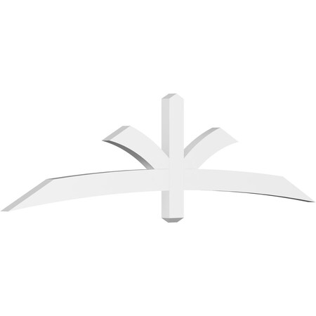 Ekena Millwork Davenport Architectural Grade PVC Gable Bracket, 84"W x 21"H x 2"D x 4"F, 6/12 Pitch GBP084X21X0204DAV00